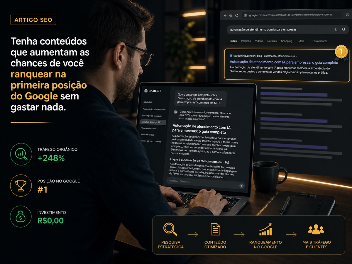 Artigo SEO demonstrativo da Alavanca de Vendas