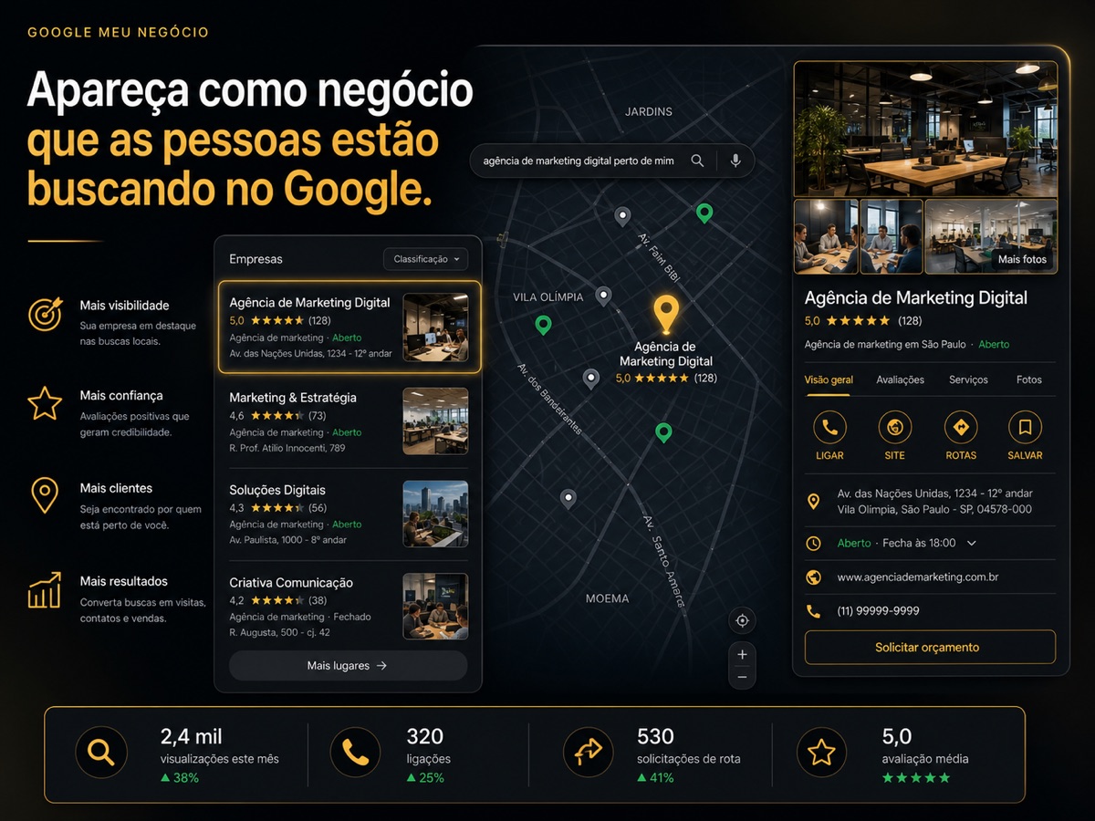 Google Meu Negócio demonstrativo da Alavanca de Vendas