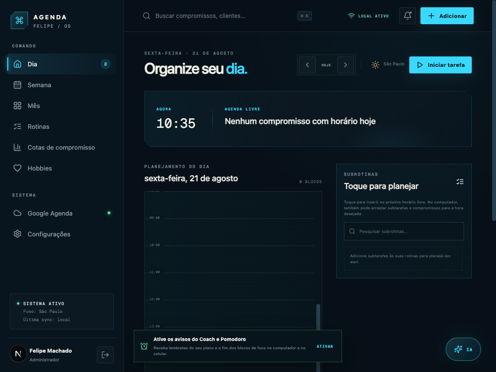 Prévia do projeto Minha Agenda